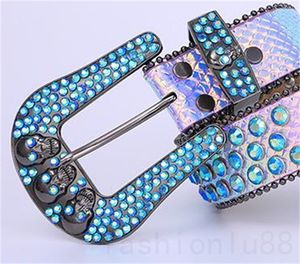 Diamant bb ceinture multicolore designer ceinture pour hommes cool grande taille hyperbole cinture tête de squelette créatif distinctif classique ceintures de luxe charmant YD024 C4