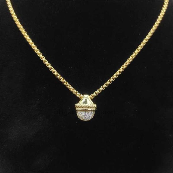Caja de diamantes Collar de cadena de calidad 18k Oro al por mayor Alta joyería Mujeres Diseñador Collares de lujo Regalo Envío de moda gratis