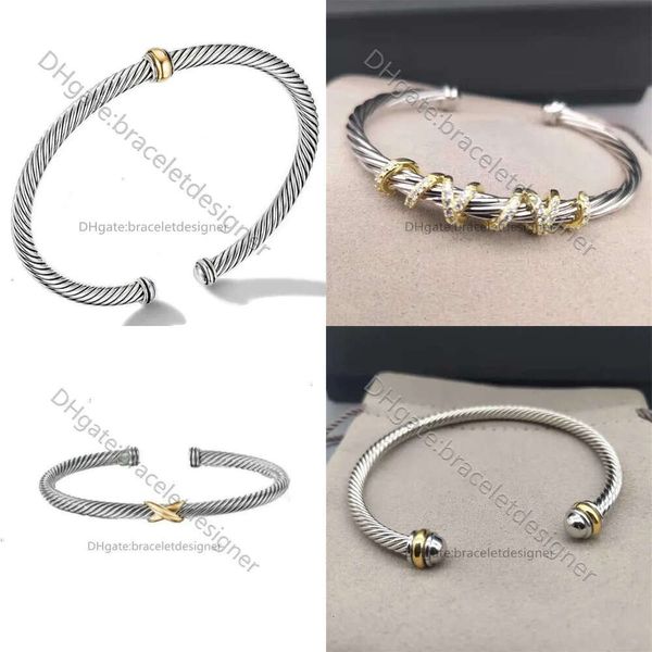 Braceletas de diamantes Bangle 4 mm Mujeres gruesas Pulseras de oro Luxurious Love Hip Hop Diseñador Joyería Cjeweler Bangles S