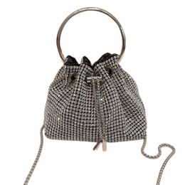 Diamant bucket Bag Toes Tassen ketting luxe designer merk mode schouderhandtassen dames letter portemonnee telefoonzak portemonnee metallic