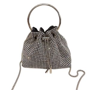 Diamant bucket Bag Toes Tassen ketting luxe designer merk mode schouder handtassen dames letter portemonnee telefoonzak portemonnee metallic