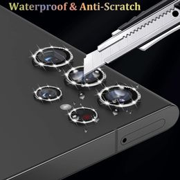 Diamond cameralens beschermer voor Samsung Galaxy S23 Ultra camera metalen lensringbescherming Glas S23 Ultra S23ultra -lensomslag