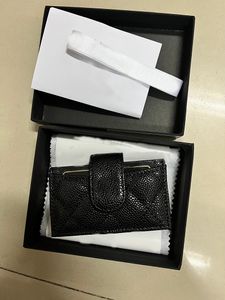 Porte-cartes en diamant Sac de créateur de mode Femmes Étui de luxe pour cartes Emballage original Mini portefeuille en cuir Porte-monnaie pour cartes de crédit Sac de mode