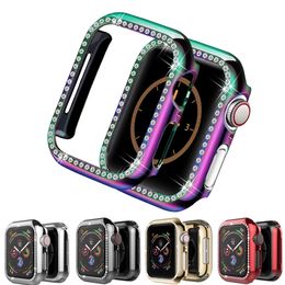 Diamant kisten Luxe bling kristal pc -cover voor Apple Watch Ultra 49 mm 41 mm 45 mm 40 mm 44 mm 42 mm 38 mm band bumper protector behuizing Iwatch seires 8 7 6 SE 5 4 3 2 1