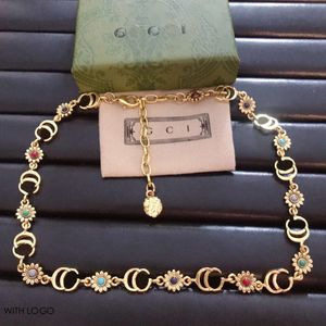 Diamond ketting vergulde gouden letter sieraden met designer merk Sier Birthday Love Gift Pendan