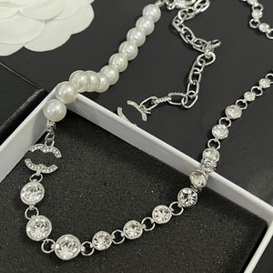 Diamond Chains de diseñador Pendants Collares de marca Collar colgante Pearl Collar Collar Joya de boda Regalos de acero inoxidable de plata de plata
