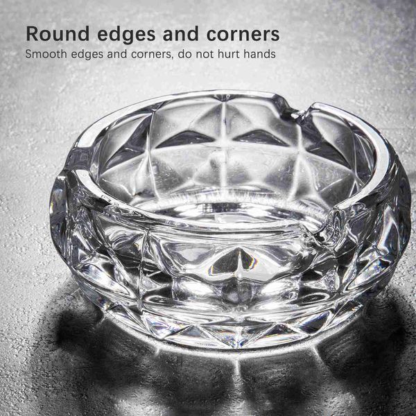 Diamant Cristal Verre Cendrier Home Office Party Bar De Table Décoratif Cigare Cendrier Papa Cadeaux Fumer Accessoires Titulaire HKD230808