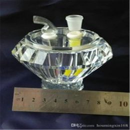 Cristal de diamant narguilé gros bangs en verre tuyaux de brûleur à mazout conduites d'eau tuyaux en verre plates-formes pétrolières fumer