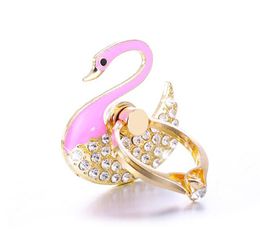 Anillo de pavo real de metal con cristal de diamante, soporte para teléfono móvil, multifunción, universal, para accesorios de teléfono móvil, soporte para anillo de dedo 1738705