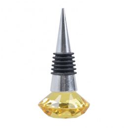 Diamond Crystal Wine Stopper Crystal Metal Silicone Feltofroping réutilisable Vin Botper Bottor Seoleur de liège