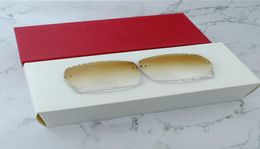 Lente de corte de diamante para gafas de sol Carter 012 de madera y cuerno de búfalo Lentes de color Lentes de forma especial Un orificio 7313918