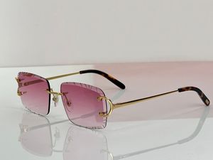 Loues coupées de diamants Lunettes de soleil RimelsS Gold / Pink Femme Femme Men Summer Shades Sunnies Lunetes de Soleil UV400 Eyewear