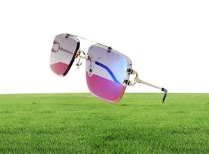 Diamond gesneden zonnebrillen mannen draad c merk luxe ontwerper zonneglazen tinten voor dames heren vintage brillen gafas de sol4570747
