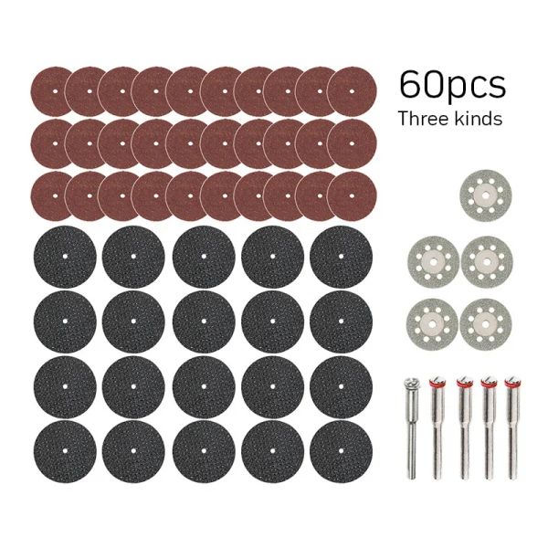 Disques de coupe de diamant ponçage de roue de broyage lame circulaire de scie à bois bois métal dremel mini accessoires d'outils rotatifs rotatifs