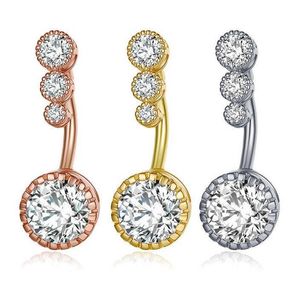 Diamant balancent des barres de ventre anneau de nombril Piercing au ventre cristal bijoux de corps anneaux de nombril pendentif en forme de fleur