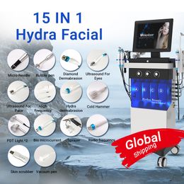 Dermabrasion en diamant époustouflant des rides oculaires Hydro Facial Dispositif Hydra Machine à haute fréquence