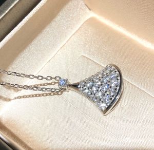 Diamond Designer Designer voor vrouw kettingen set met vergulde hoogste kwaliteit gouden hart ketting Moissanite ketting gratis verzending