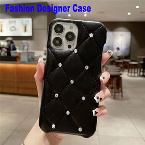 Diamond ontwerper Luxe portemonnee Cases voor iPhone 14 Pro Max 14Plus 13Pro 12 Mini 11 XR XSMax 7 8Plus Girls Women Vintage Leather Retro Fashion Protective Phone Cover