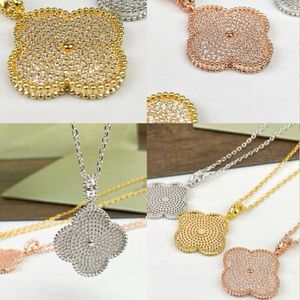 Diamond Designer Ketting van Clover Design Sieraden 18K Vergulde Trui Keten Hoge Kwaliteit Liefde Kettingen Klavertje Vier Hanger