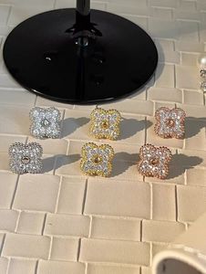 Diamond Earring 4/four leaf colver van clee oorbel 18k vergulde knuffel Designer Oorring voor dames Partydress Moederdag Liefde vakantie