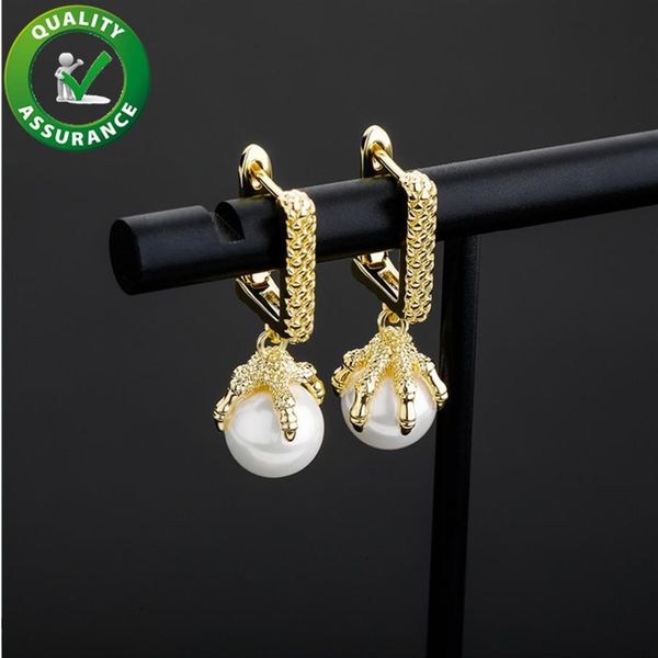 Boucles d'oreilles en diamant Fashion Hoop Ear Ring Designer de luxe Bijoux Boucle d'oreille Glacé Hip Hop Bling Bijoux Hommes Accessoires Stud Earing275R