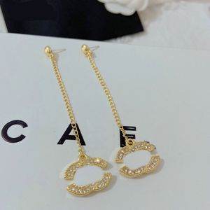 Diamanten oorbellen Vergulde letters Stud Oorbellen Ontwerper voor vrouwen Sieraden Accessoires Houdt van cadeau 20 stijl