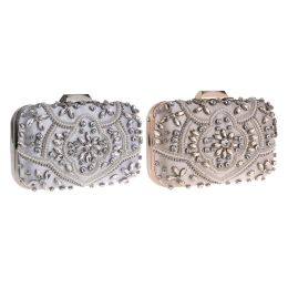 Sac d'embrayage en diamant pour les femmes Porte-borne de purs à main d'embrayage de mariage sac à main avec poignée perle