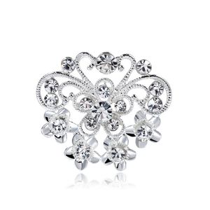 Diamond Flower Broches Pins Bruiloft Broche Dames Mannen Zakelijke Pak Jurk Top Corsage Mode-sieraden Kerstcadeau Will En Sandy