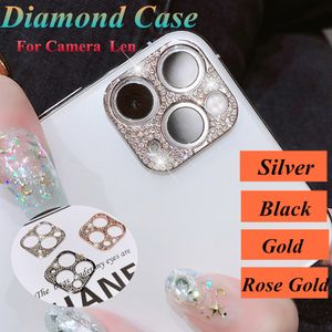 Étui de protection de film d'objectif de caméra de paillettes de diamant pour l'iphone 12 Pro max 11 Pro housse de protection d'écran d'objectif complet