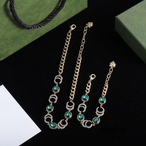 Diamond gouden ontwerper G Sieraden Fashion ketting Gift Blue Gem Jewelry ketting