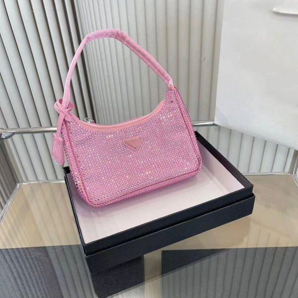 Bolso de diamantes Bolso Hobo Bolsos de hombro de diseñador para moda Cadenas de mano Bolsos de mano para mujer Diamantes al por mayor