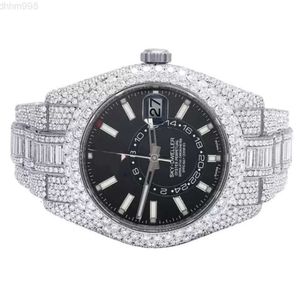 Diamant hoogwaardige mechanische luxe diamant horloges VVS Moissanite Watch Iced out Watch voor mannen vrouwen