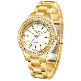 Diamond High Quality Watch Diamond Foreign Trade Populaire Inravé Watch Women's Shell Surface Mouvement de surface imperméable Quartz Fashion-Battery