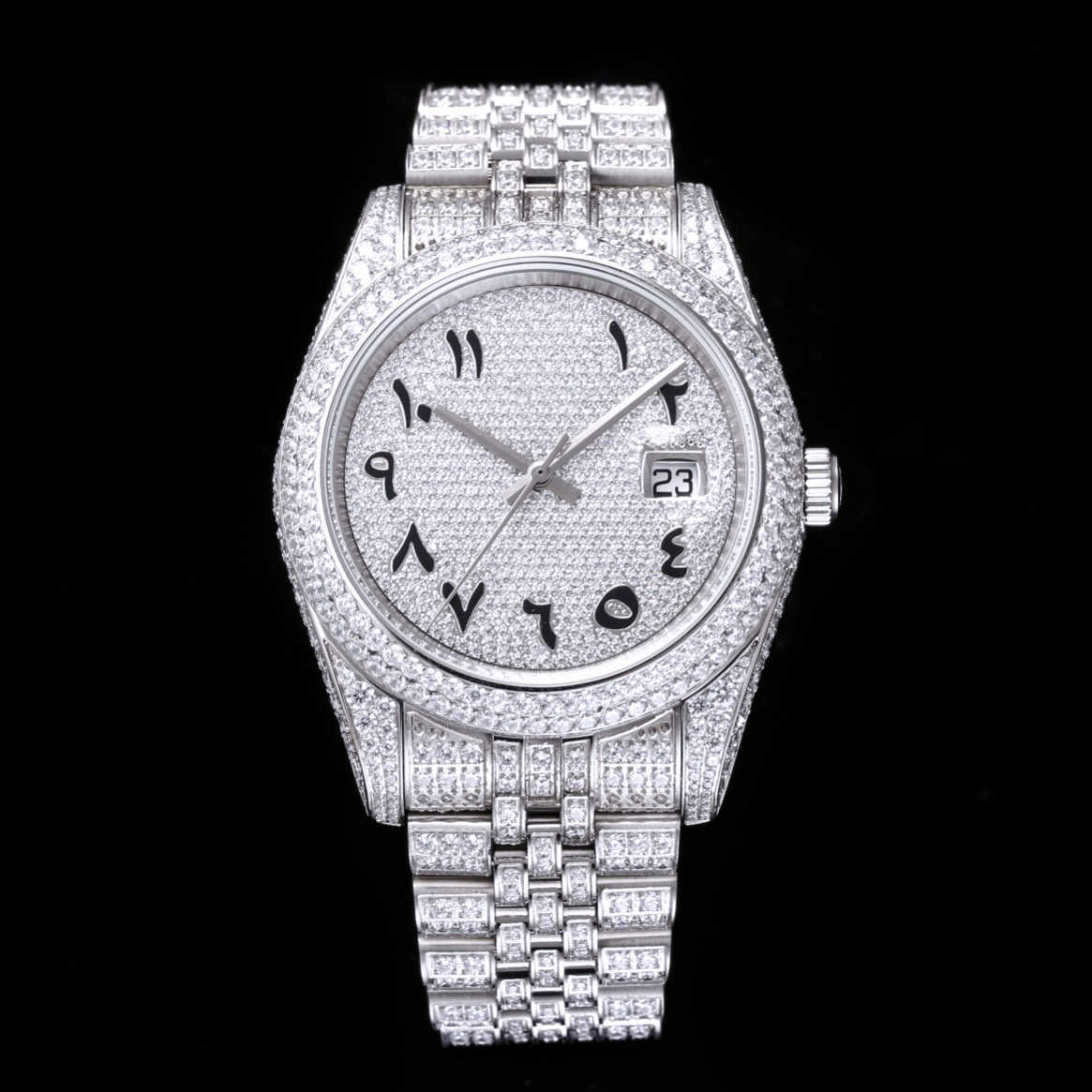 diamond ice out Luxury Men Watch Automatic Mechanical Watches Stainless Steel Watch