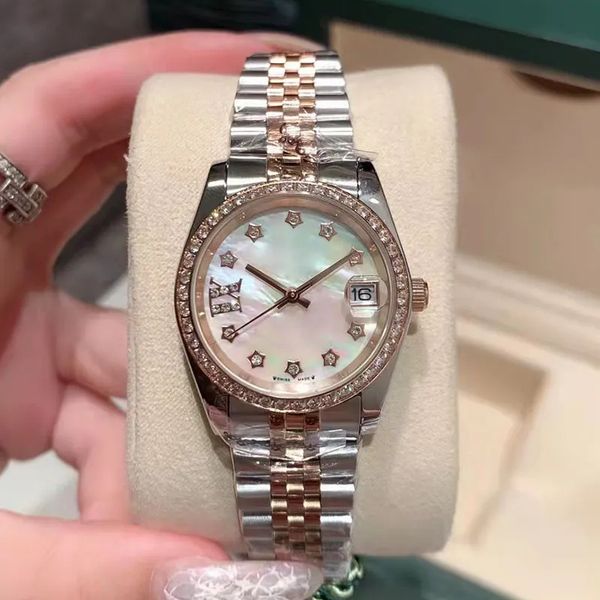 Diamond Ladies 'Watches Designer Reloj de alta calidad Mecánica Mecánica de acero inoxidable Muñecas para pulseras Implaz de agua Regalos Nuevos productos con etiquetas con etiquetas