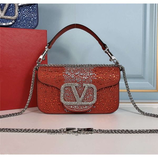 Diamond Lady Purse Valenttino Single New Magnétique Épaule Designer Sac Léger Portable Sacs Brillants Boucle Petit Luxe Carré Cristal Messenger Lettre Bourse HaIH12