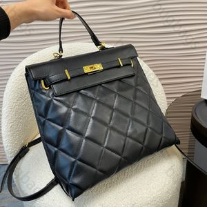 diamanten rooster rugzak nieuwe tas grote geruite designer tas zacht leer crossbody tassen voor vrouwen trendy unieke schoolrugzak winkelen reisrugzakken met doos