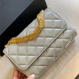 Bolso de hombro con entramado de diamantes, bolso de mano para mujer, bolso cruzado de cuero genuino sólido, accesorios de moda, cadena con letras, correa de cuero