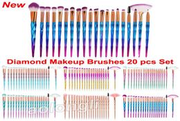 DIAMMER MAKEUP BROSTES SETS COSMETICS BROSSION 20PCS COULEURS BRIVANTS ROSE GOLD RAISUR BRSCH BRSCHE LIP Eyeliner Mascara Face Powder EY4091027