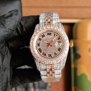 Diamantheren horloge 40 mm roségouden saffier automatische mechanische roestvrijstalen staalband waterdichte ontwerper polshorloge montre de luxe