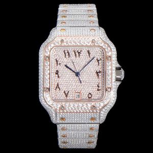 Diamond Herenhorloge Automatisch Mechanisch Horloge 40mm Met Met Diamanten Bezaaide Stalen Armband Polshorloge Busins Horloge MonMUD2H7QC