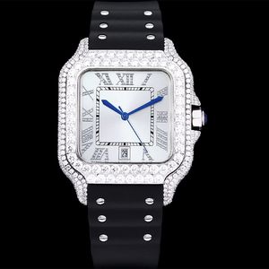 Diamond herenhorloge automatisch mechanisch horloge 40 mm saffier roestvrij staal rubberen band meerdere kleuren 904l