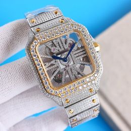 Diamond Mens Watch Quartz Movement Mouvement de 40 mm Luminal Sapphire Imperpose Business Wrists Montre de Luxe