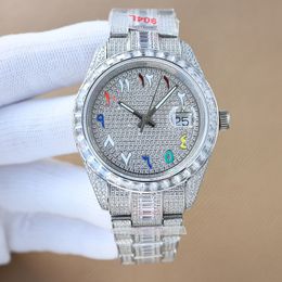 Diamond herenhorloges automatisch mechanisch horloge roestvrij stalen band 41 mm horlogeontwerper saffier waterdicht