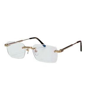 sans monture 0349 titane populaire carter mode lunettes de soleil montures pour hommes femmes sans cadre métal taille euro simple cadre hommes lunettes d'affaires peuvent faire verre de prescription