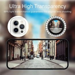 Diamond Metal Camera Lens Protector Glass pour iPhone 11 Pro Max 14 Plus 12 13 Mimi 14 13 12 Pro Camera Lens Protection Film Film