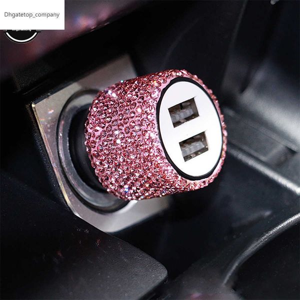 Téléphone de voiture monté en diamant Chargeur Hammer Dual USB ALLIAGE ALLIAT ALLIME DE DIAMENT ALLES RAPIDES 6 COULO