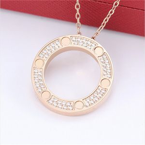 Diamant Nom Pendentif Chaîne Coeur Collier Vintage Bijoux Femmes Hommes Amour Collier 14k Or Réel Cercle Pendentif Collier Mignon Collier Cadeau Plaqué Or Chaîne En Argent