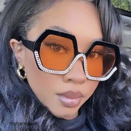 Lunettes de soleil octogonales en diamant, personnalisées, exagérées, à la mode, nouvelle collection 2023