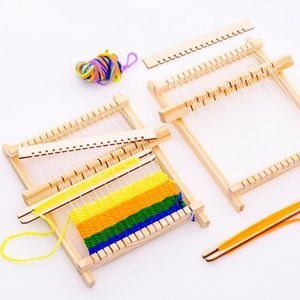 1 ensemble de peinture diamant tissé à la main, Kit d'outils de tissage en bois, ensemble tissé de bricolage, fil artisanal, écharpe à main, Machine à tricoter pour enfants Multifunc266p